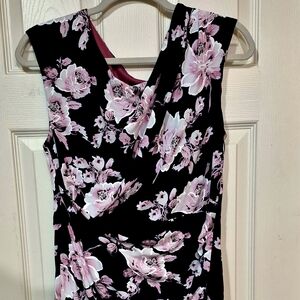 Connected Apparel Black and Pink Dress